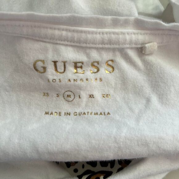 VINTAGE Y2K Guess Women's Leopard Heart Shirt - Picture 3 of 3